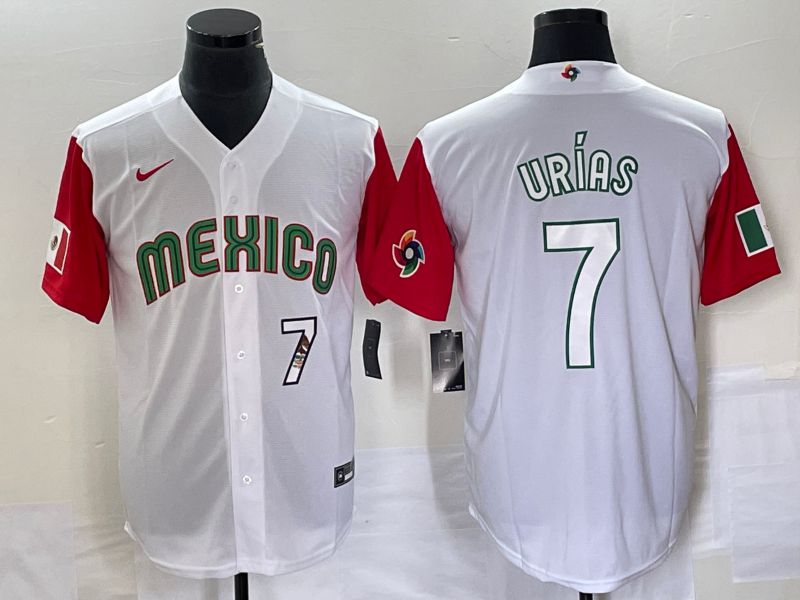 Men 2023 World Cub Mexico #7 Urias White white Nike MLB Jersey1->more jerseys->MLB Jersey